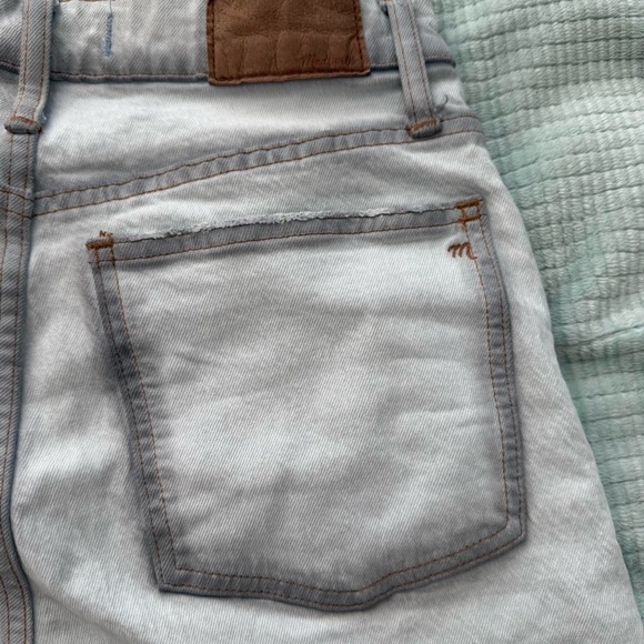 Madewell Light Gray Distressed Wash Flare Jeans - Picture 5 of 5